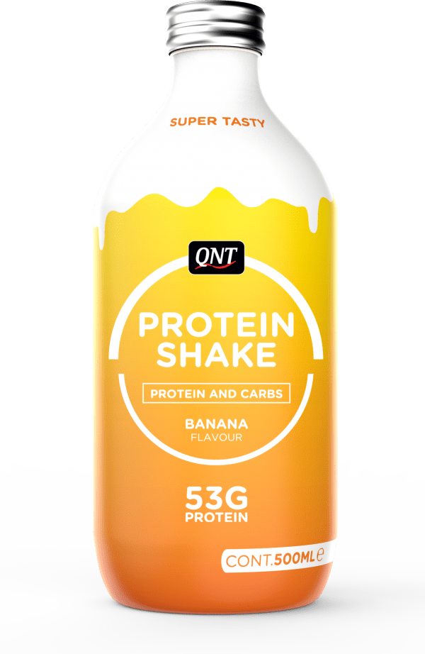 protein shake glass bottle flavour banana 1